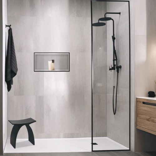 waterproofed shower system