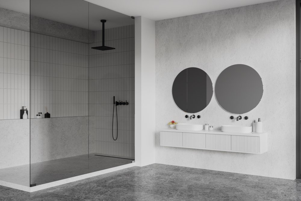 Waterproofed Shower System